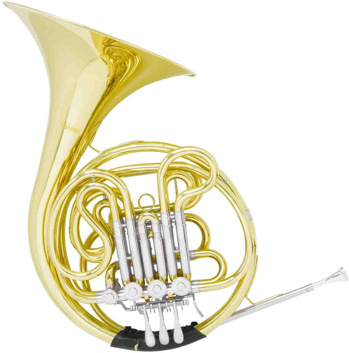 Mendini F/Bb Double French Horn with Solid Rotors String Lever Action
