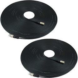 Mic Cable - XLR Male to XLR Female -100 feet  - (2 pack)