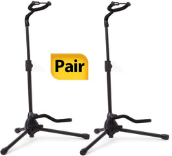 Pack of 2 - Universal Guitar Stand - Fits Acoustic, Classical, Electric, Bass Guitars, Mandolins, Banjos, Ukuleles and Other Stringed Instruments