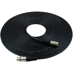 Mic Cable XLR-M to XLR-F - 50ft Black MC50 - Single