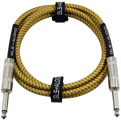 Instrument Guitar Cable 1/4" Straight to Straight - 6ft Gold/Brown Tweed