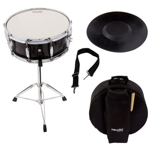 Junior snare drum with sticks and stand